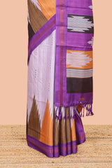Lavender Coordinated pallu saree
