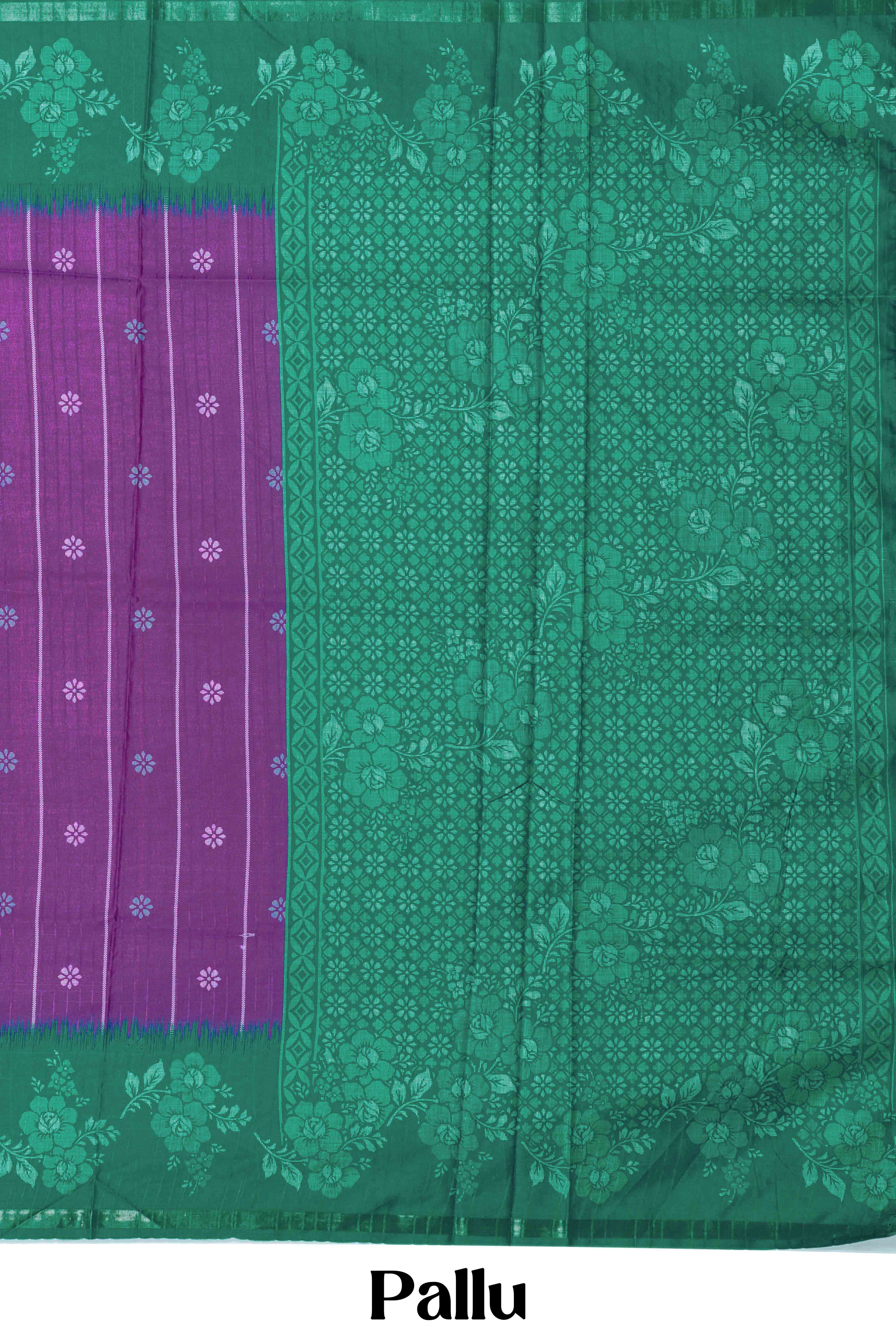 Lavender Dola Silk with green border