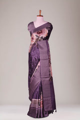 Lavender Tussar Sarees