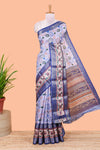 Lavender art silk striped saree