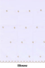 Lavender chiffon festive saree