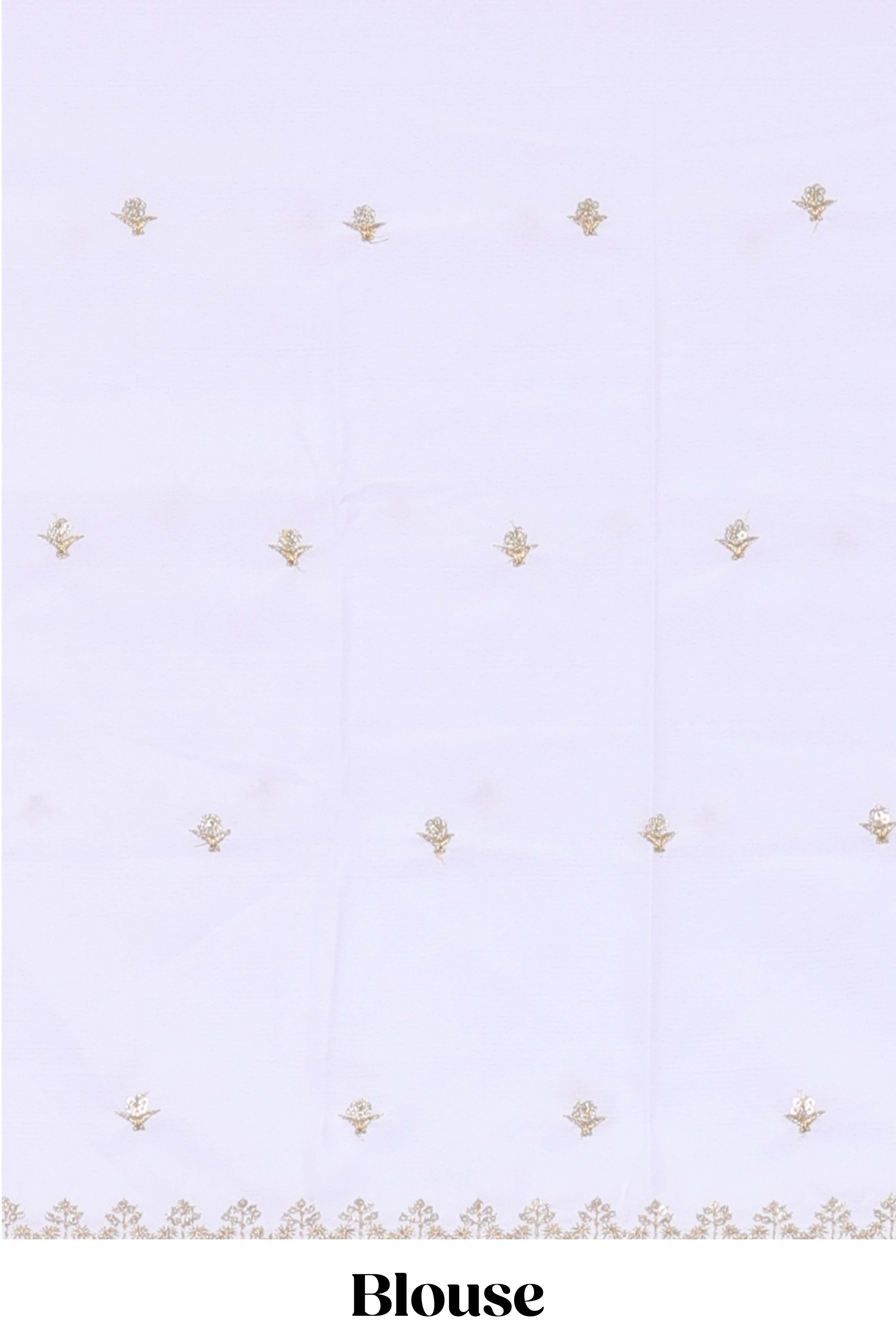 Lavender chiffon festive saree
