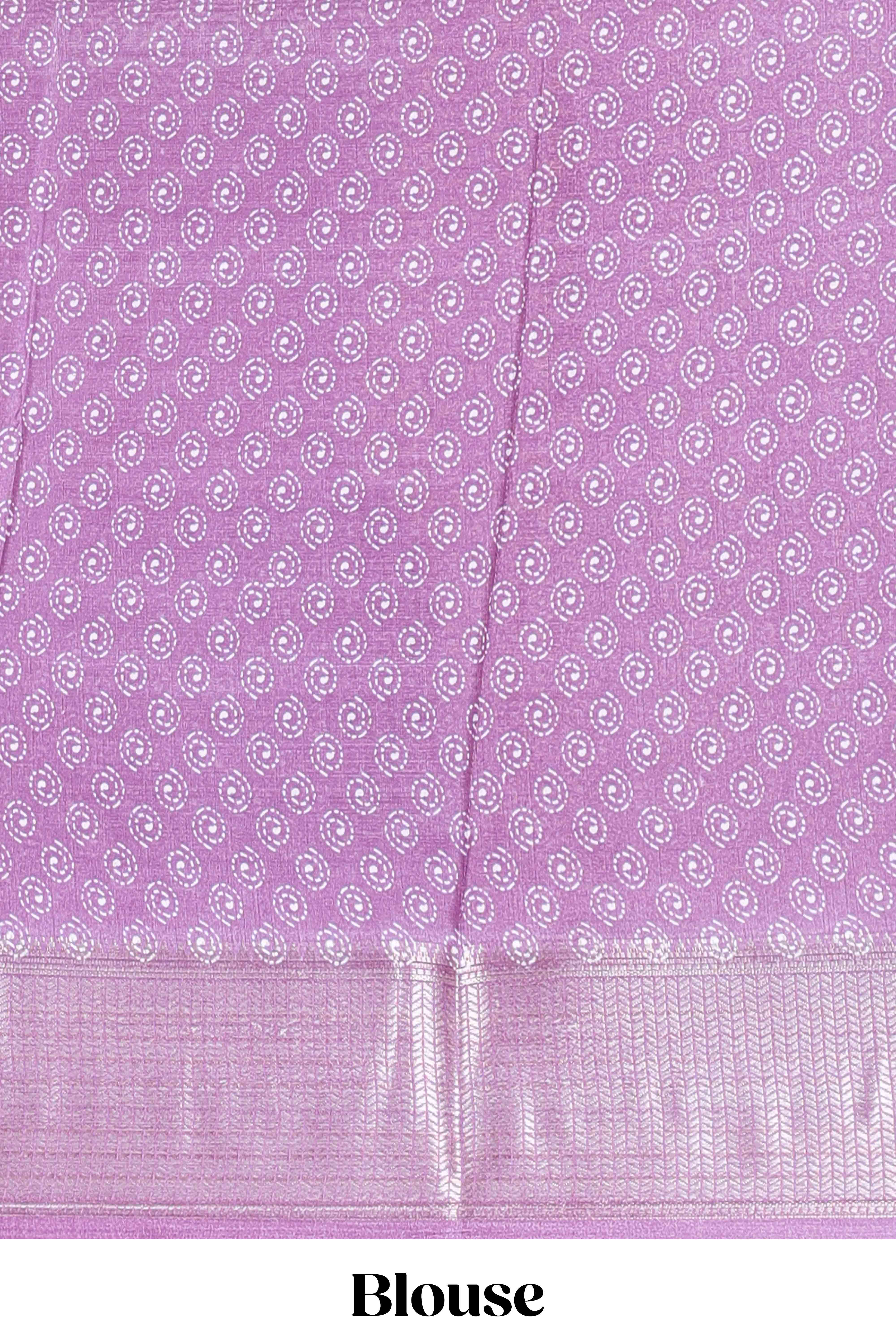 Lavender color semi dola festive saree
