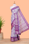 Lavender dola floral saree