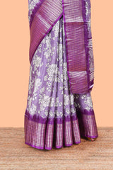 Lavender dola traditional saree