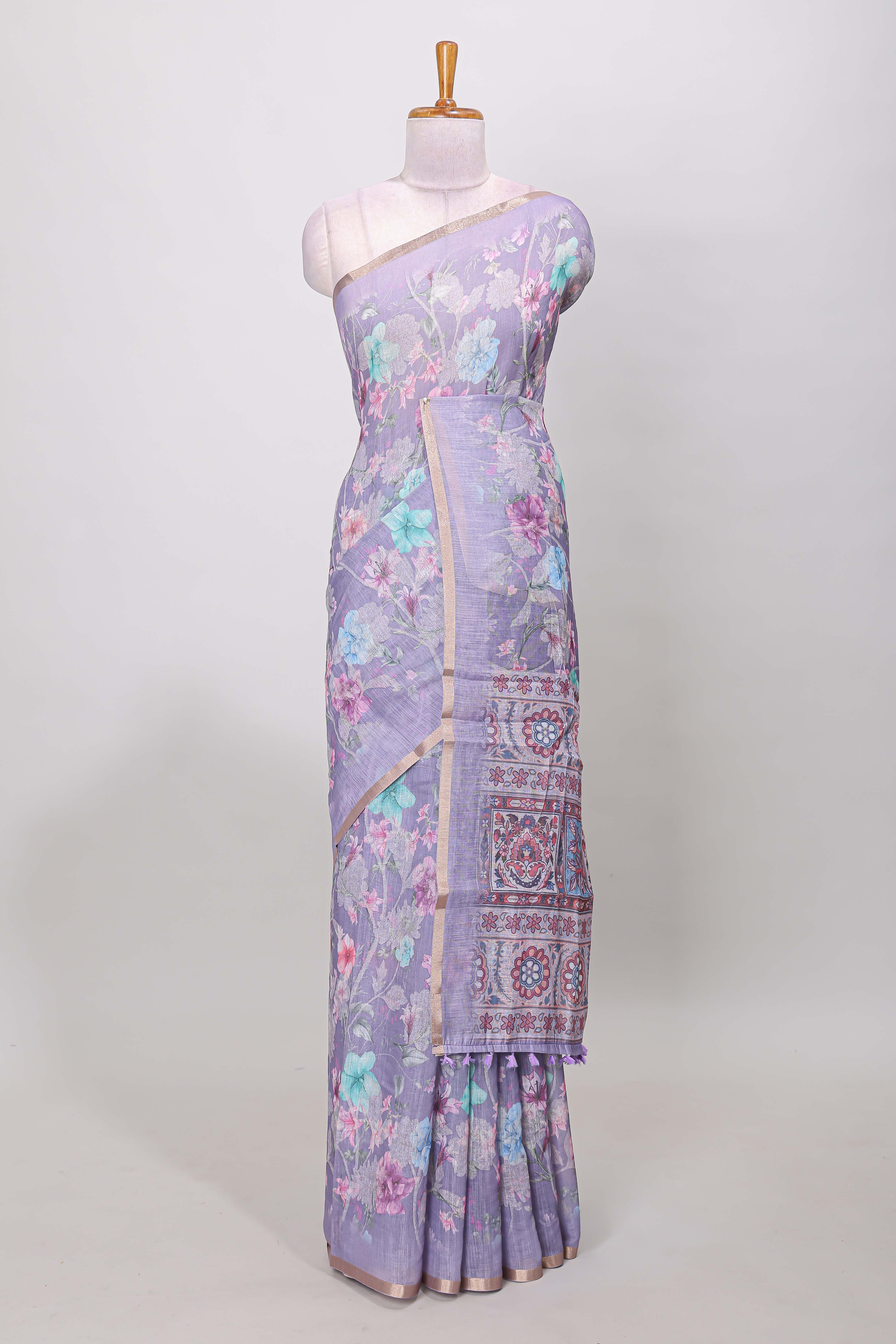Lavender festive linen cotton drape