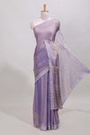 Lavender floral stone saree