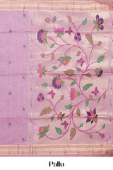 Lavender graceful motif saree