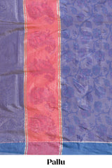 Lavender ikkat cotton saree