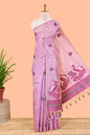 Lavender munga cotton saree