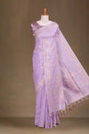 Lavender munga cotton zari saree