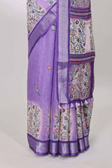 Lavender occasion wear saree