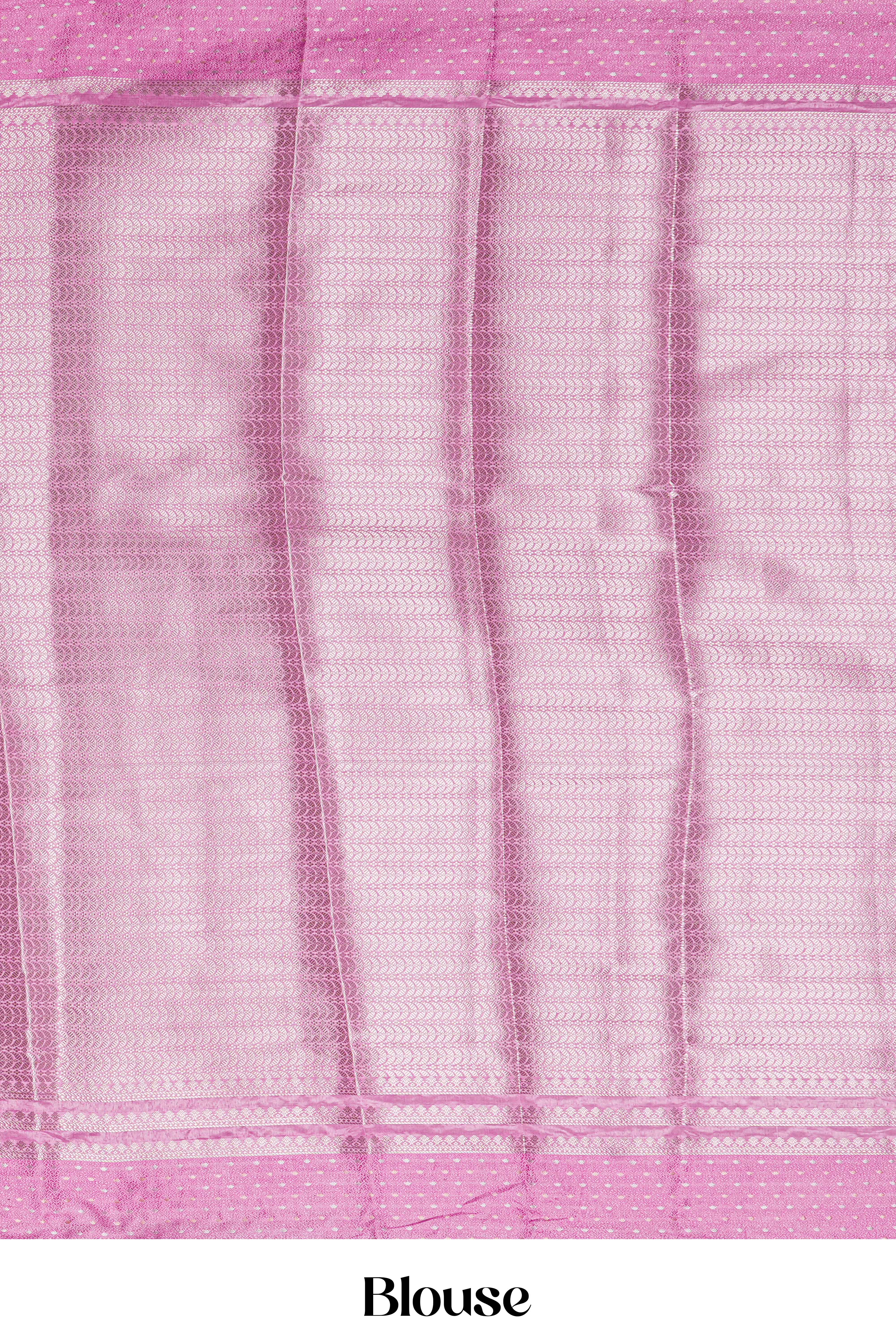 Lavender raw silk blouse piece saree