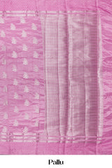 Lavender raw silk elegant saree