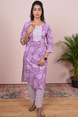 Lavender salwar suit set