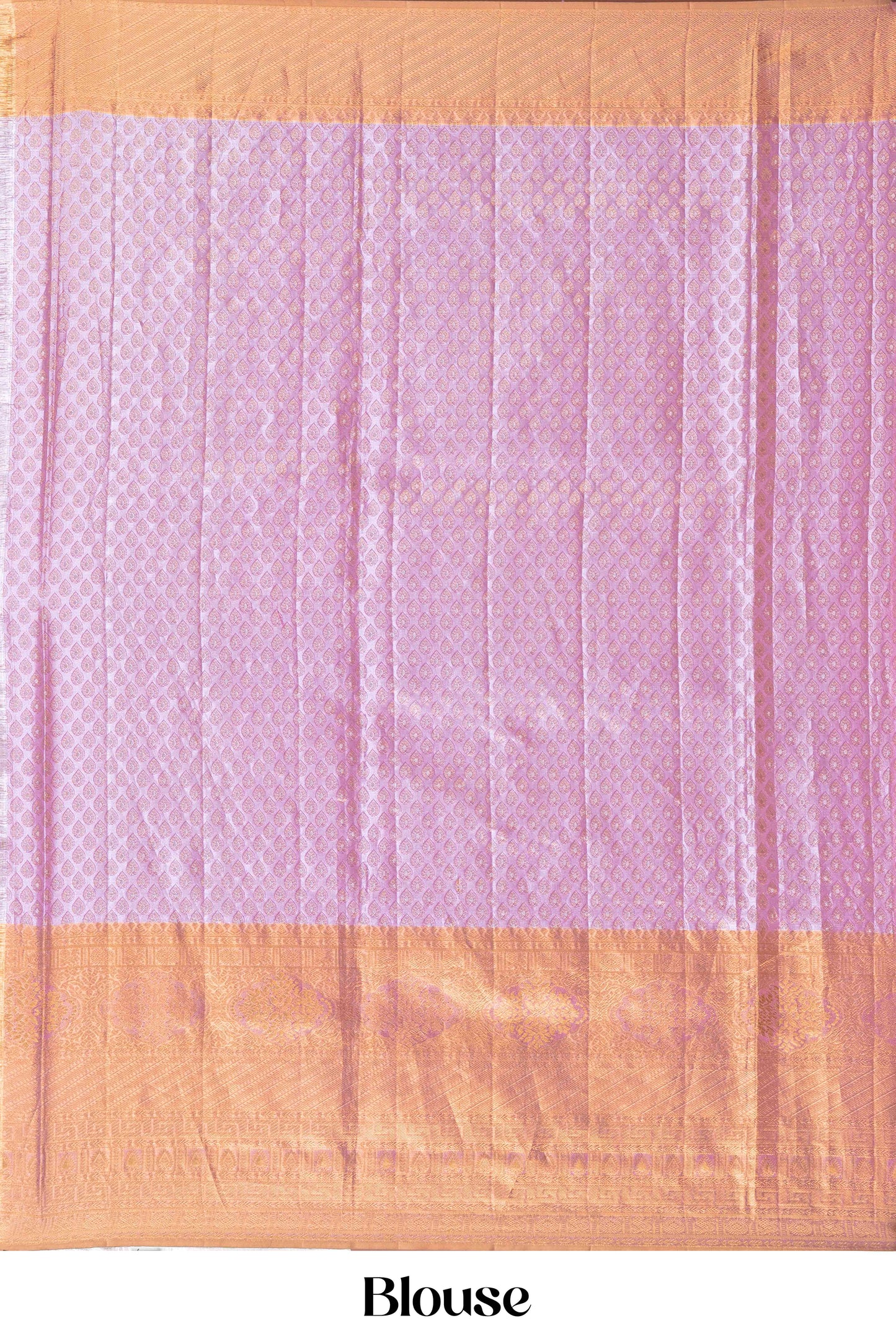 Lavender saree with woven pallu