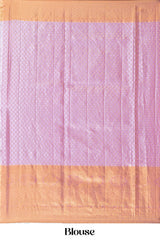 Lavender saree with woven pallu