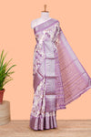 Lavender semi dola floral saree
