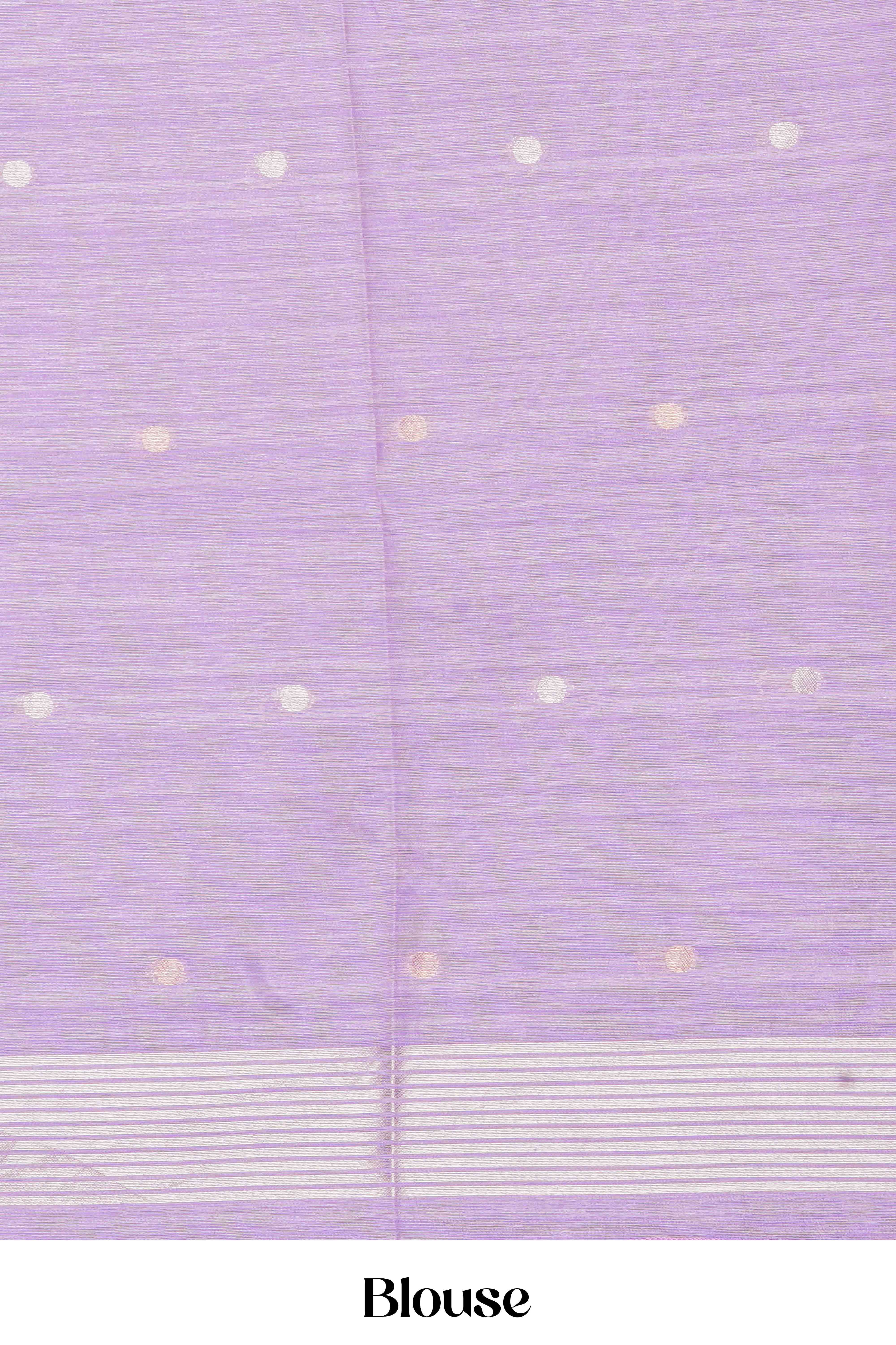 Lavender traditional cotton saree