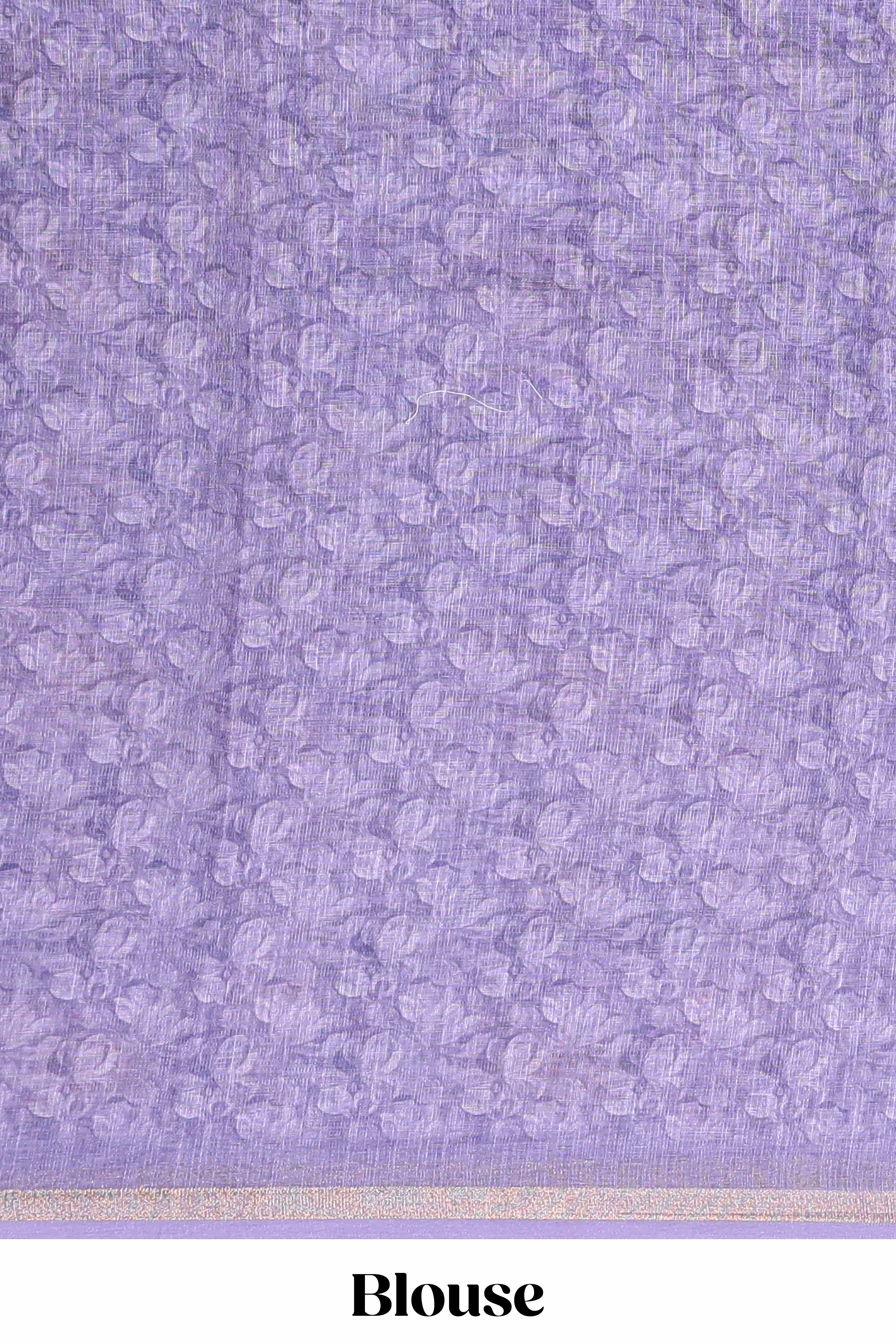 Lavender woven linen cotton drape