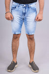 Light blue denim shorts