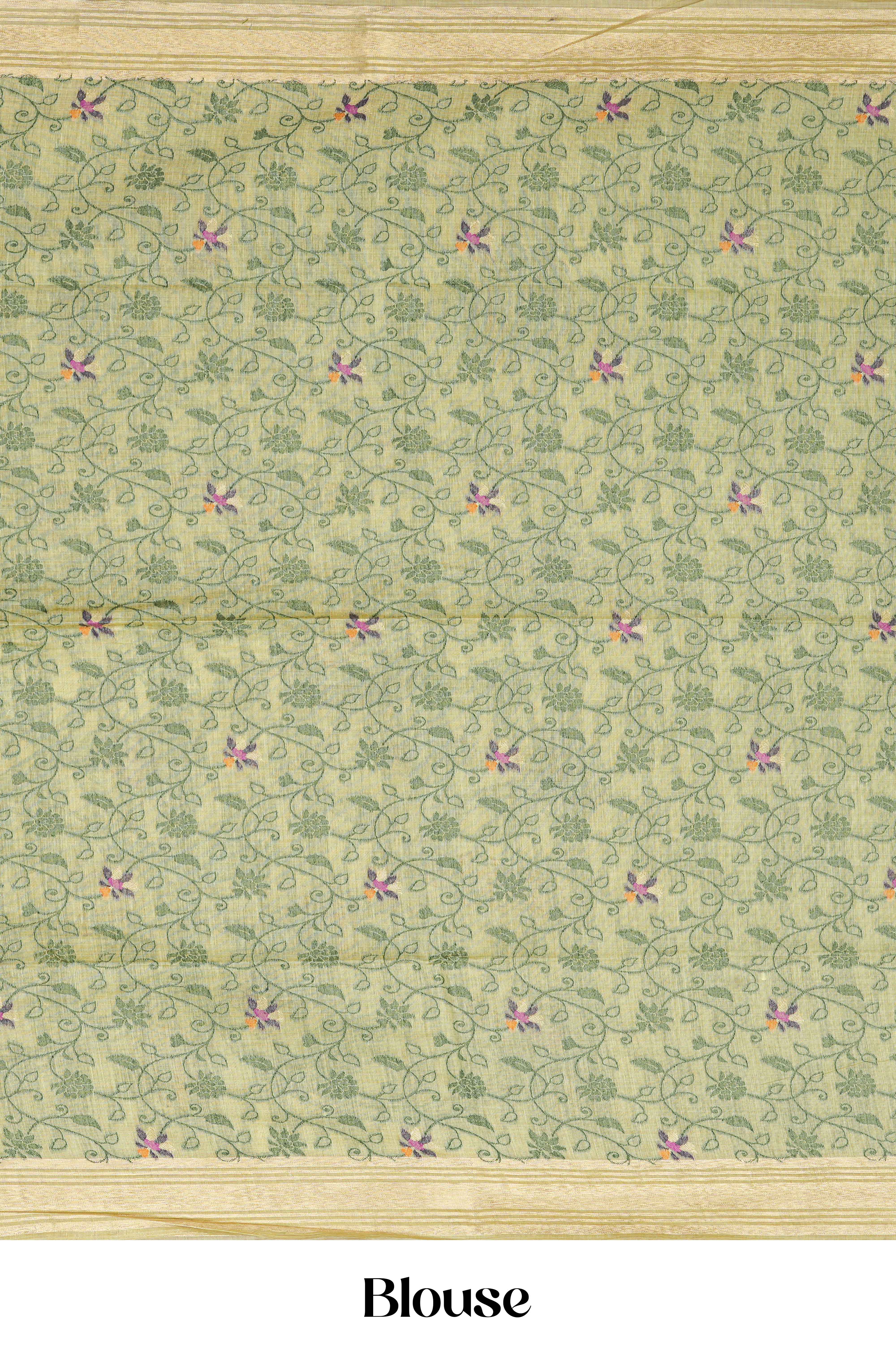 Light green elegant woven saree