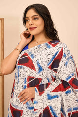 Lightweight mulmul cotton saree