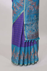 Linen cotton woven butta saree