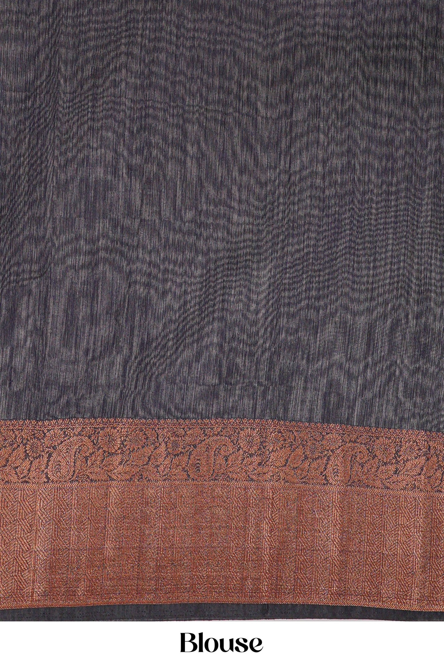 Linen saree with contrast blouse