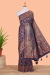 Magenta Banaras satin silk saree