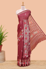 Maroon airy georgette fabric