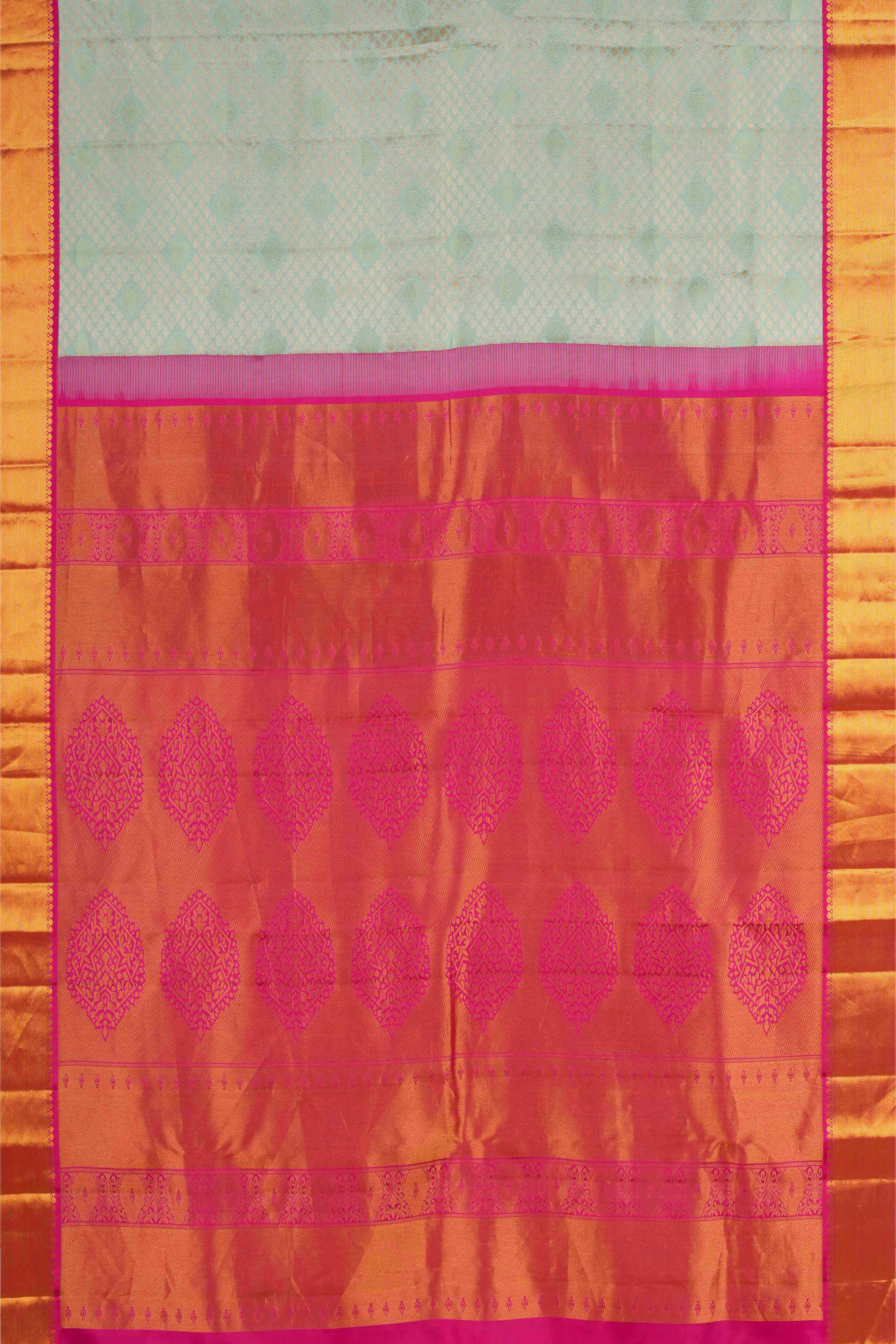Maroon border silk saree