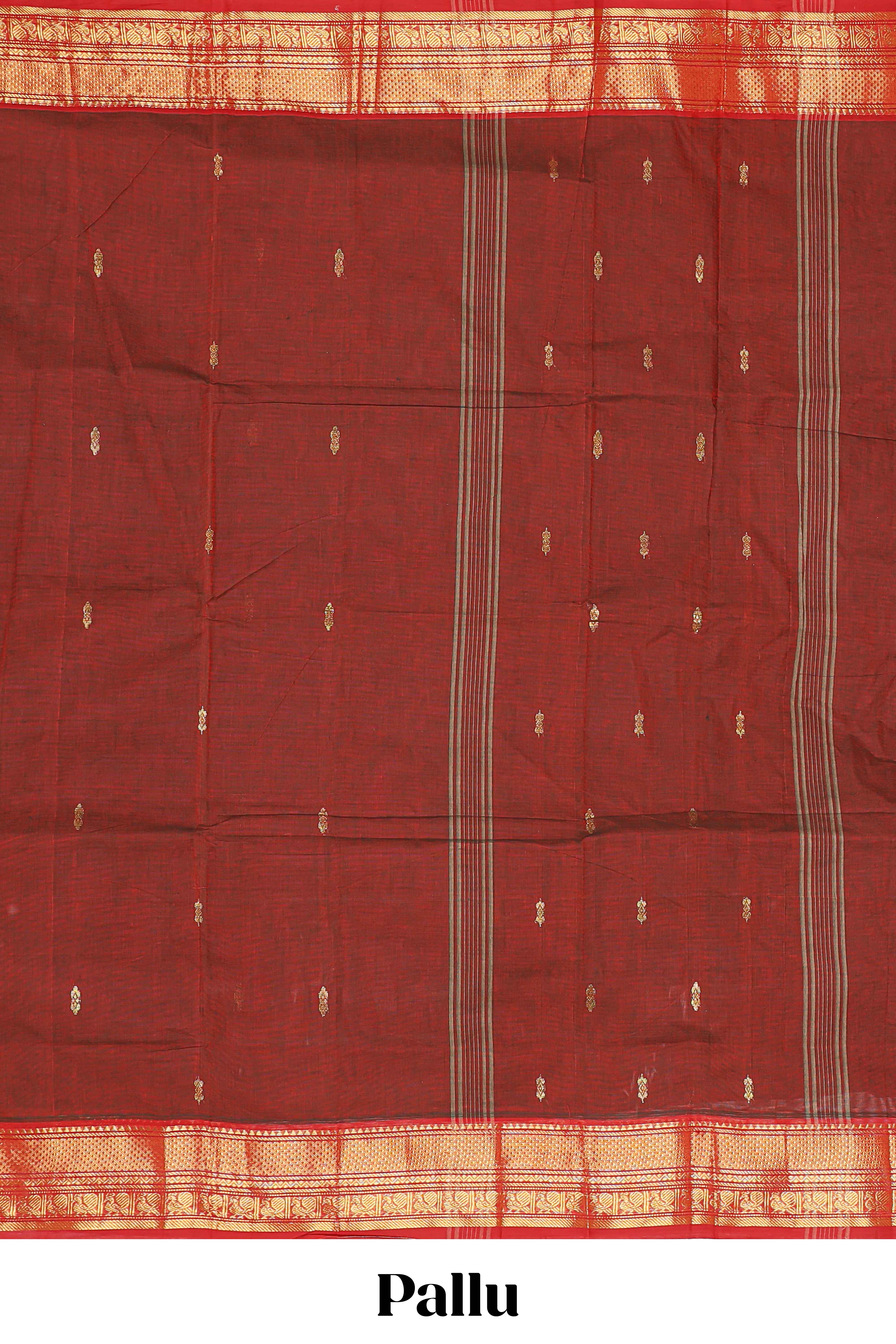 Maroon chettinad cotton sarees