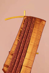 Maroon gold traditional silk saree