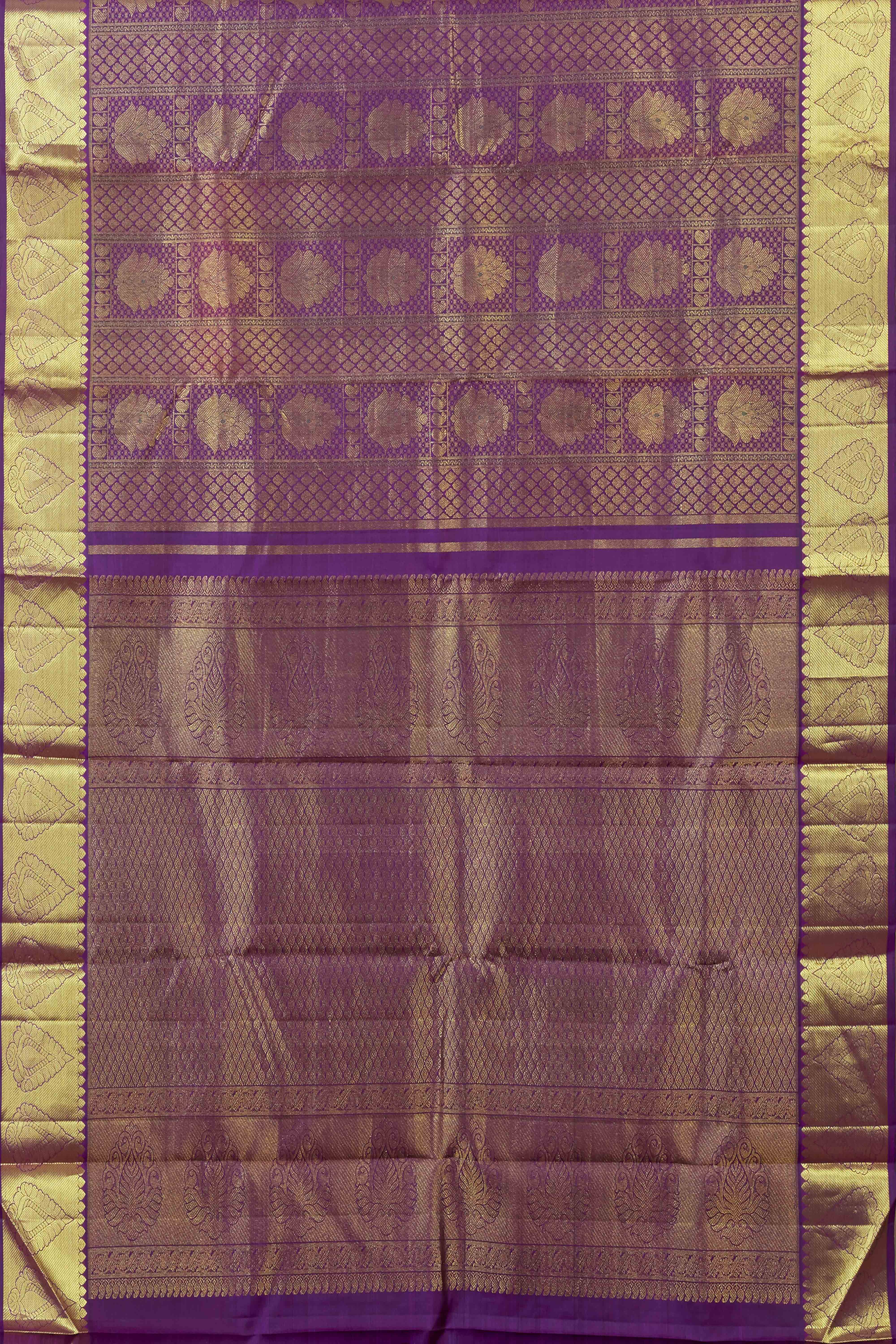 Maroon jacquard bridal silk saree