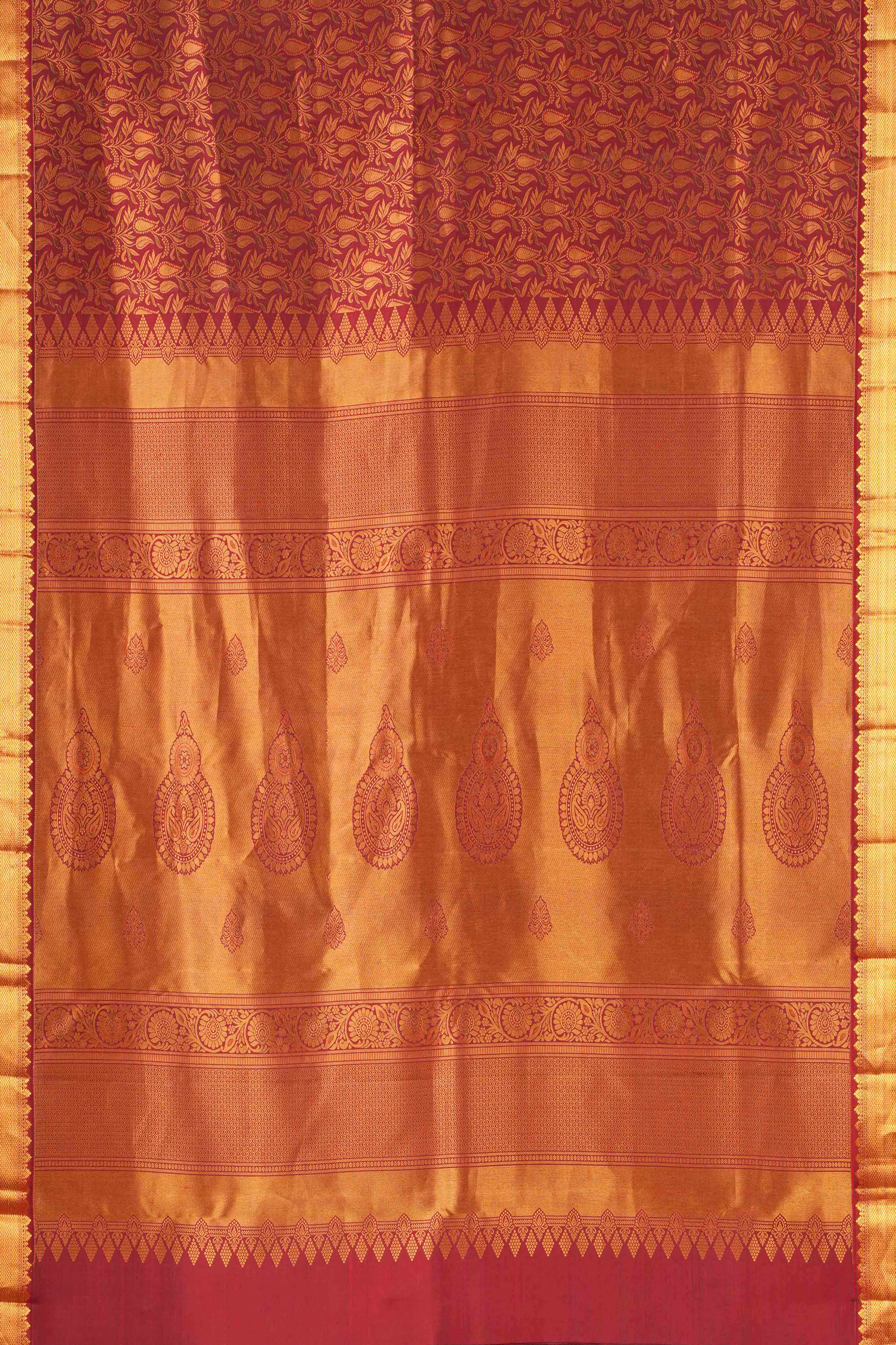 Maroon jacquard silks sares