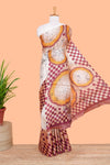 Maroon khadi cotton fabric