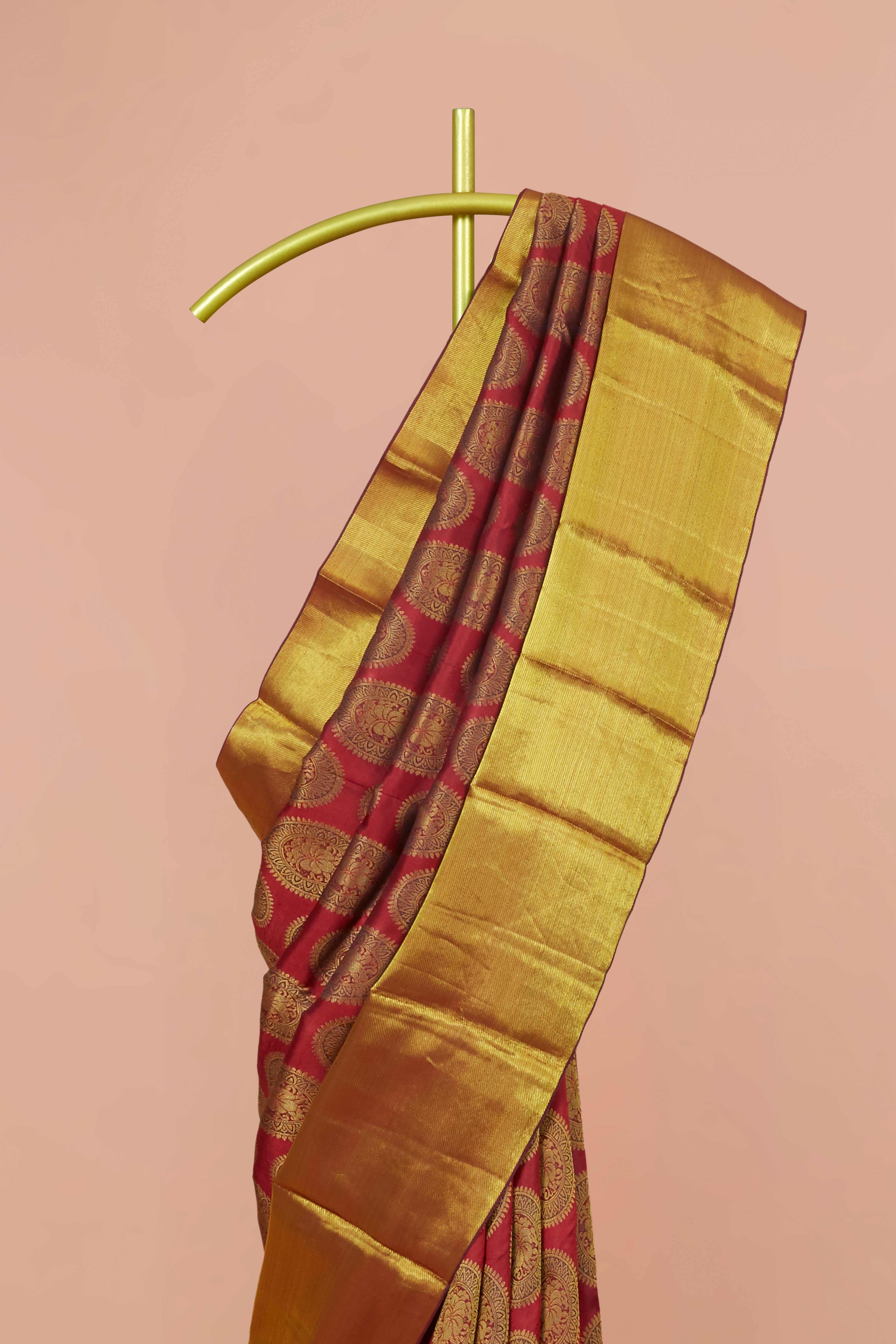 Maroon silk saree collection