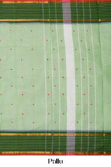 Matcha green Chettinad cotton saree
