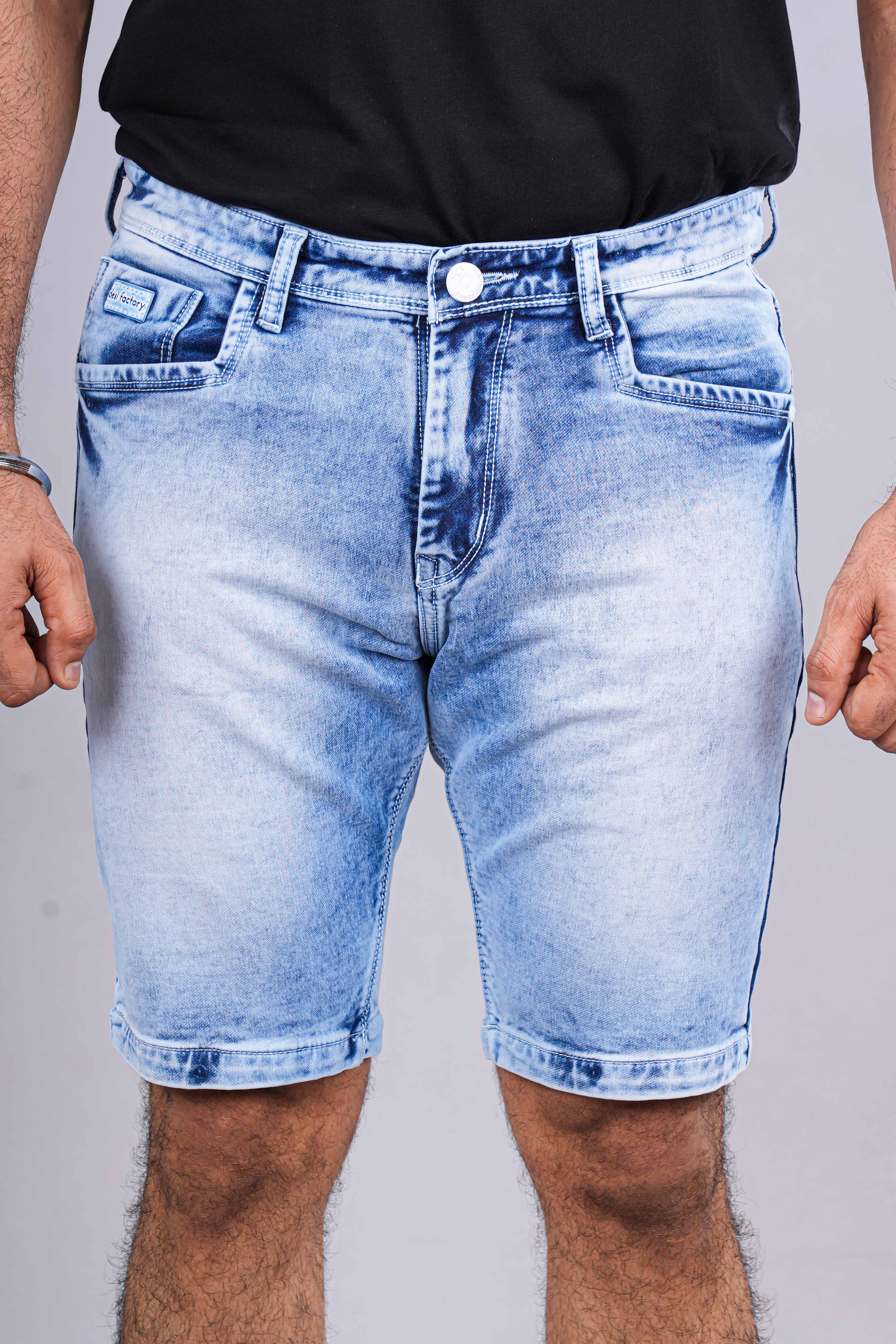 Mens faded blue shorts