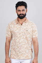 Mens floral polo tee