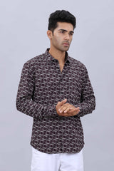 Mens slim weave shirt