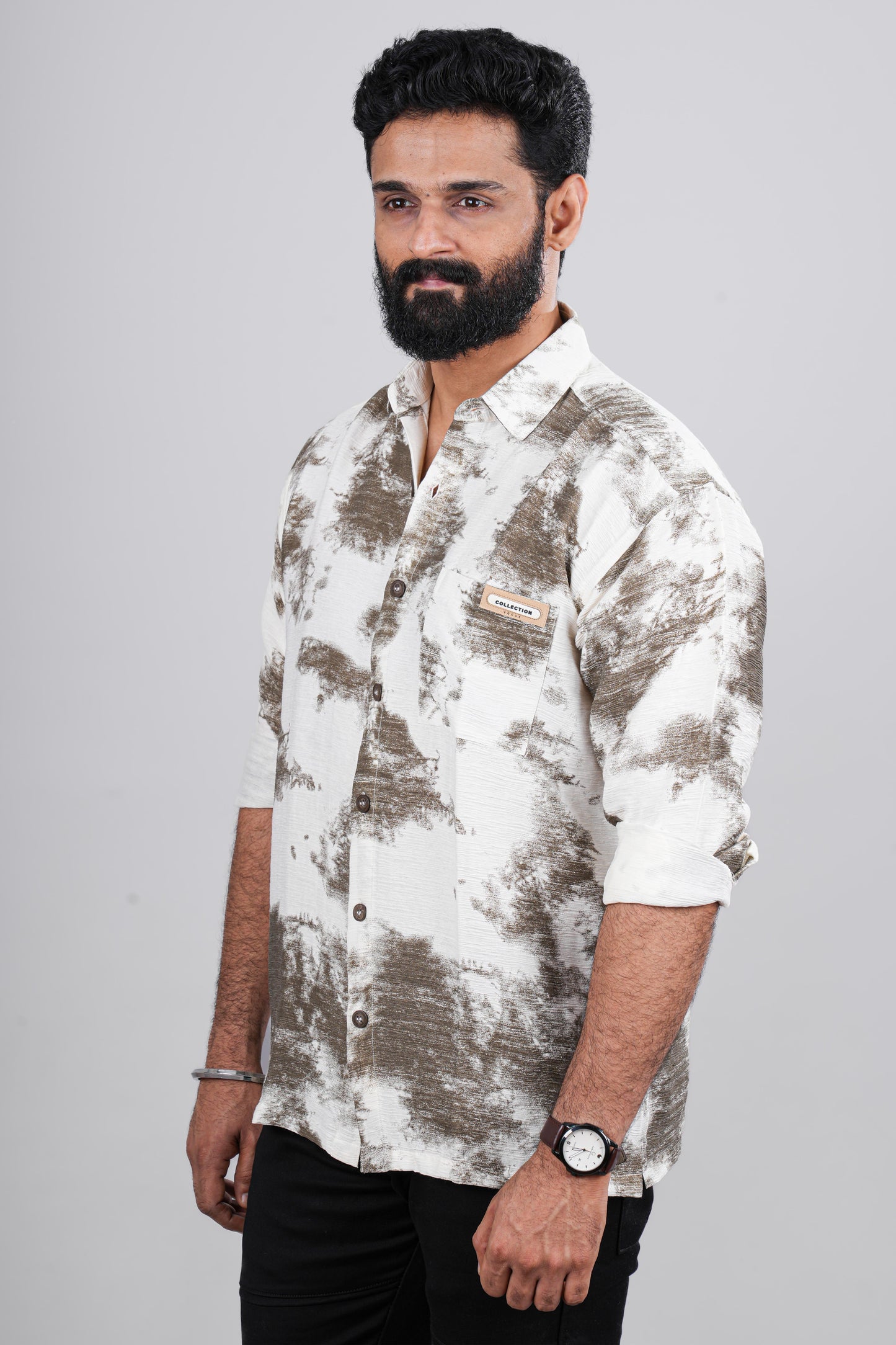 Mens trendy white shirt