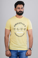 Mens yellow casual tshirt
