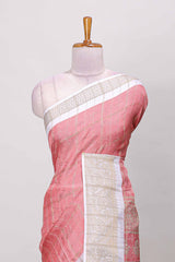 Metallic zari grid accents