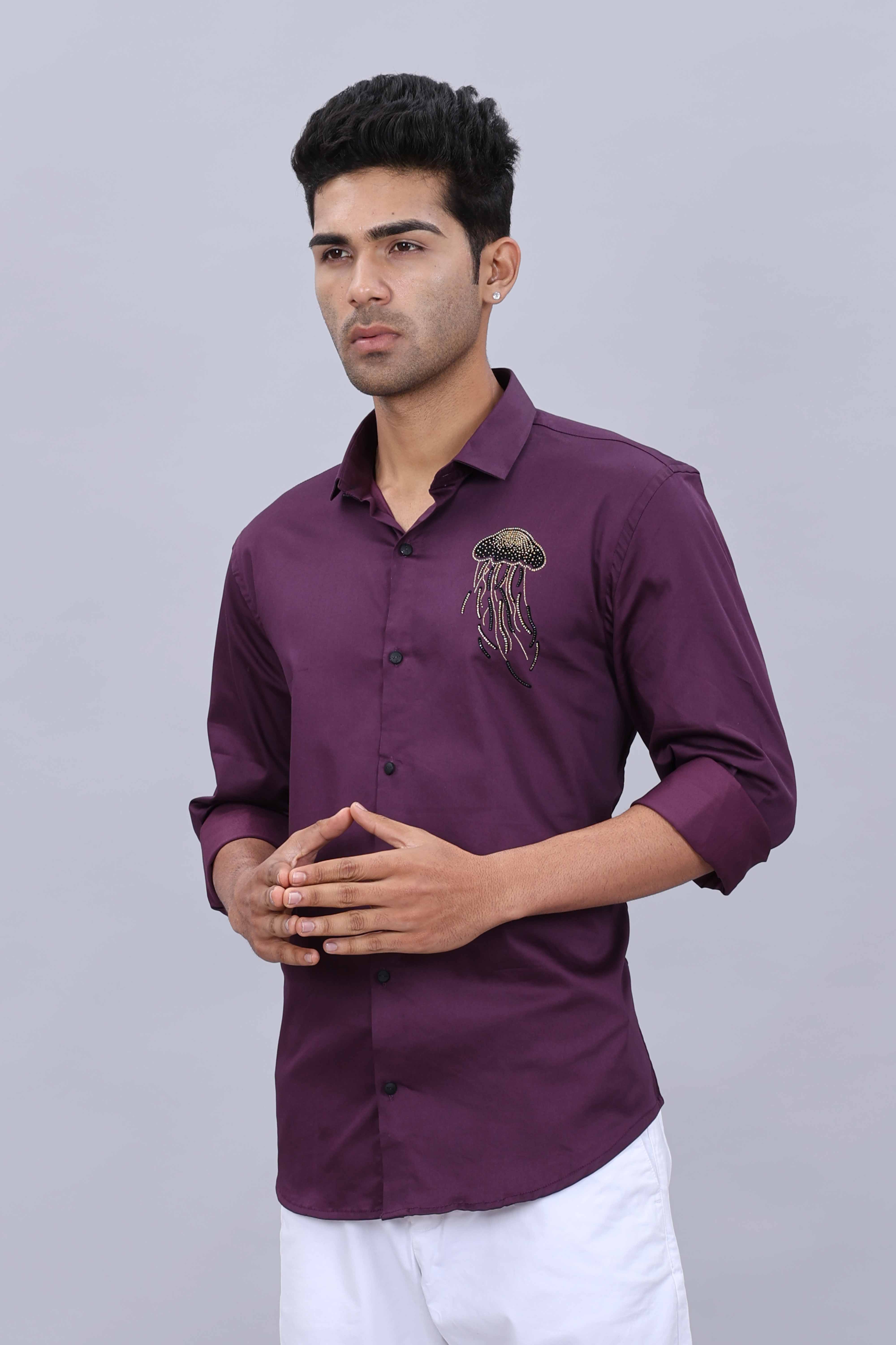 Modern dobby casual shirt
