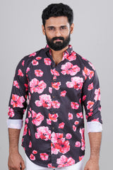 Modern flower print shirt