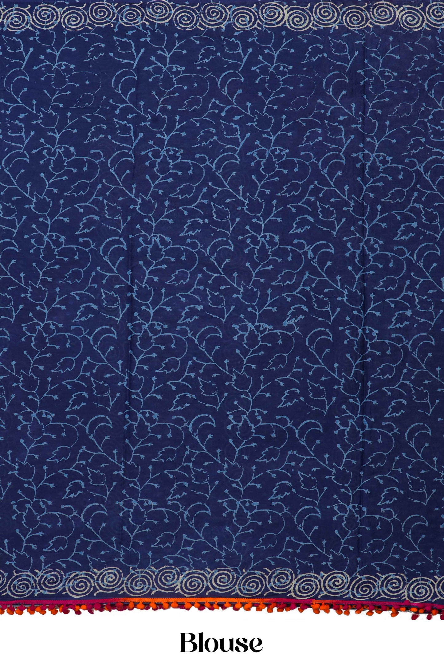 Mull cotton ajrakh print saree