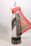 Multicolor checked dola silk saree