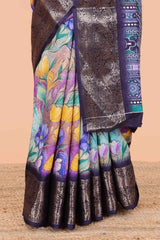 Multicolor chiffon ethnic saree